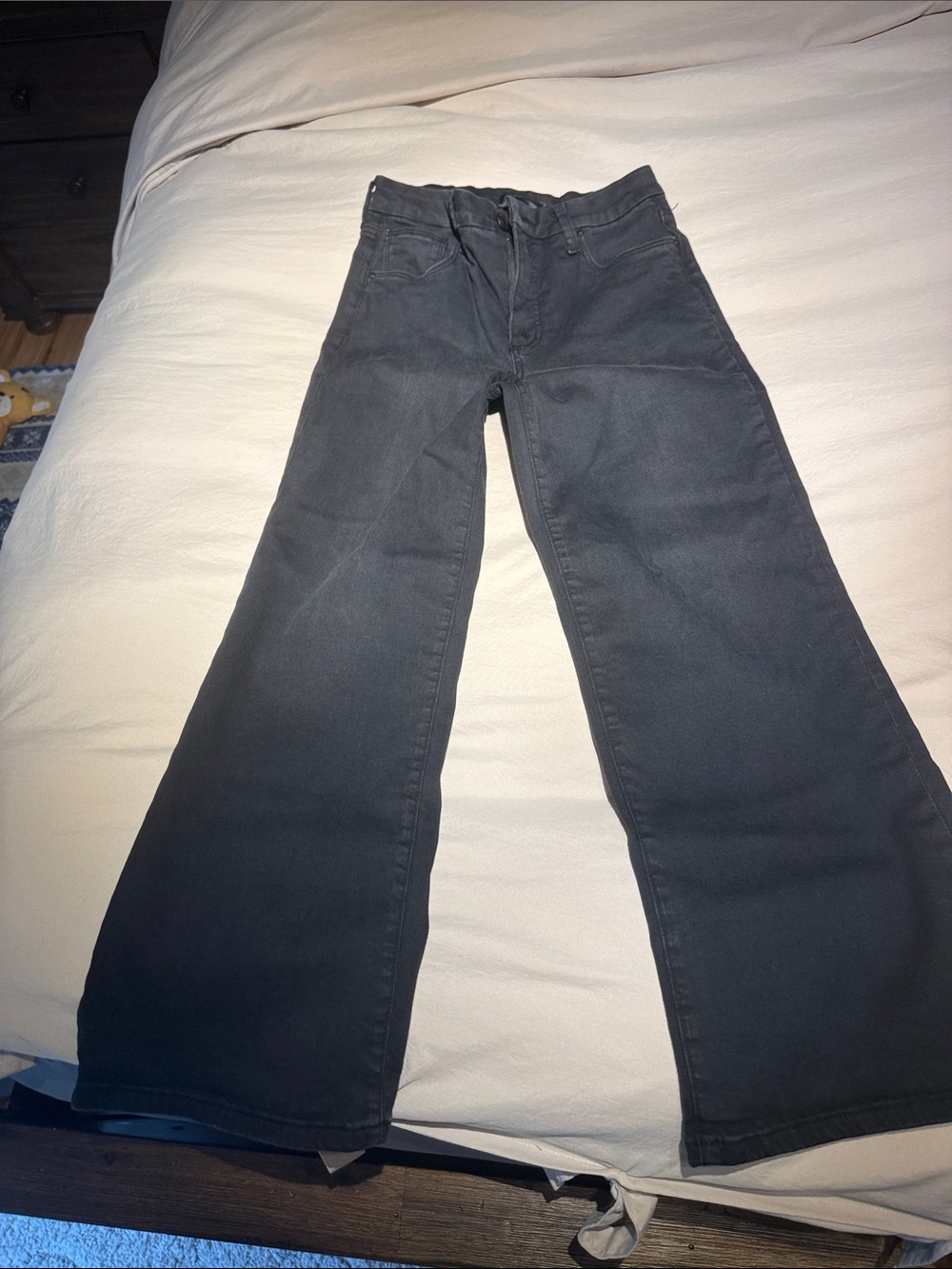 Kut from the Kloth MEG Wide Leg Jeans in Experiences Wash, Black base